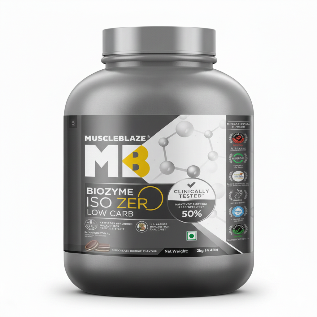 MuscleBlaze Biozyme Iso-Zero | Cookies & Cream Flavor
