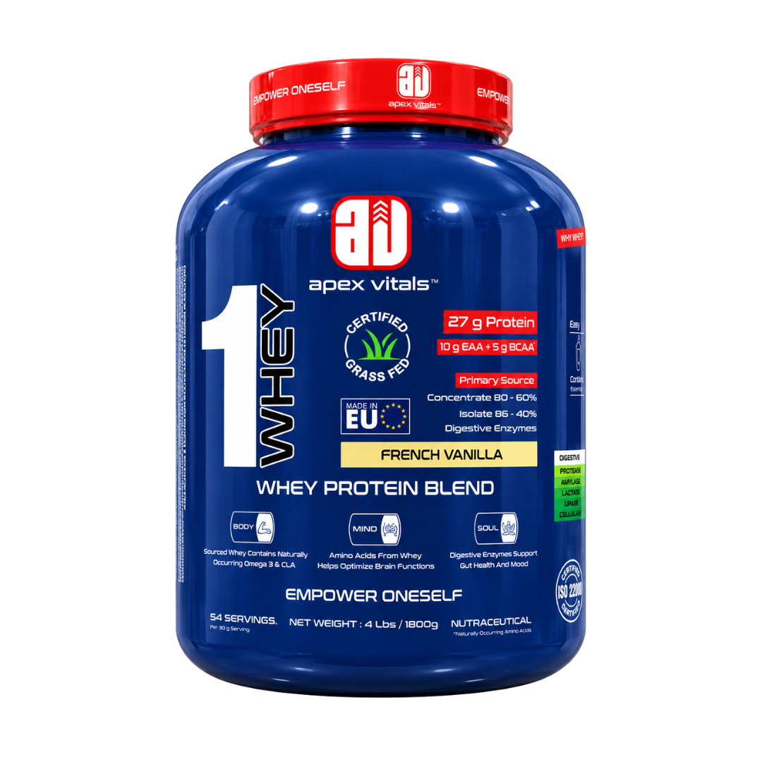 Apex Vitals 1 Whey Protein- French Vanilla 4lbs