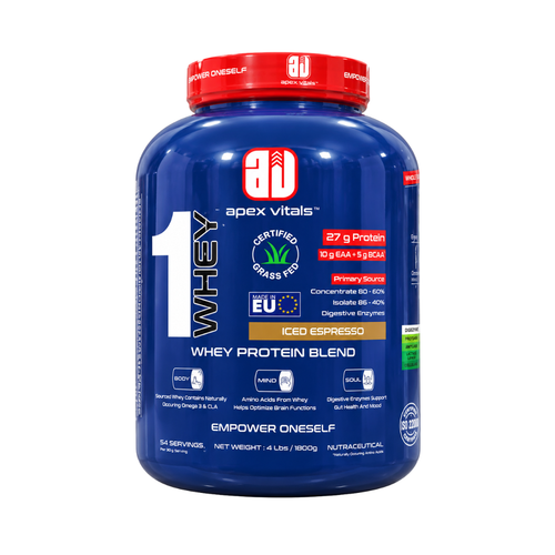 Apex Vitals 1 Whey Protein- Iced Espresso 4lbs