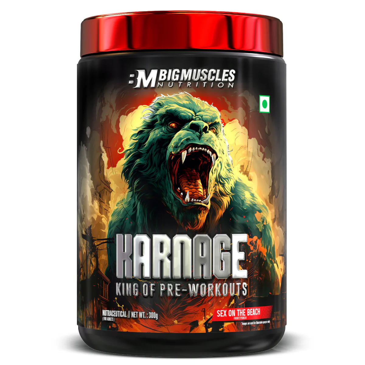 Big Muscles Karnage King of Pre-Workouts Sex On The Beach 300g