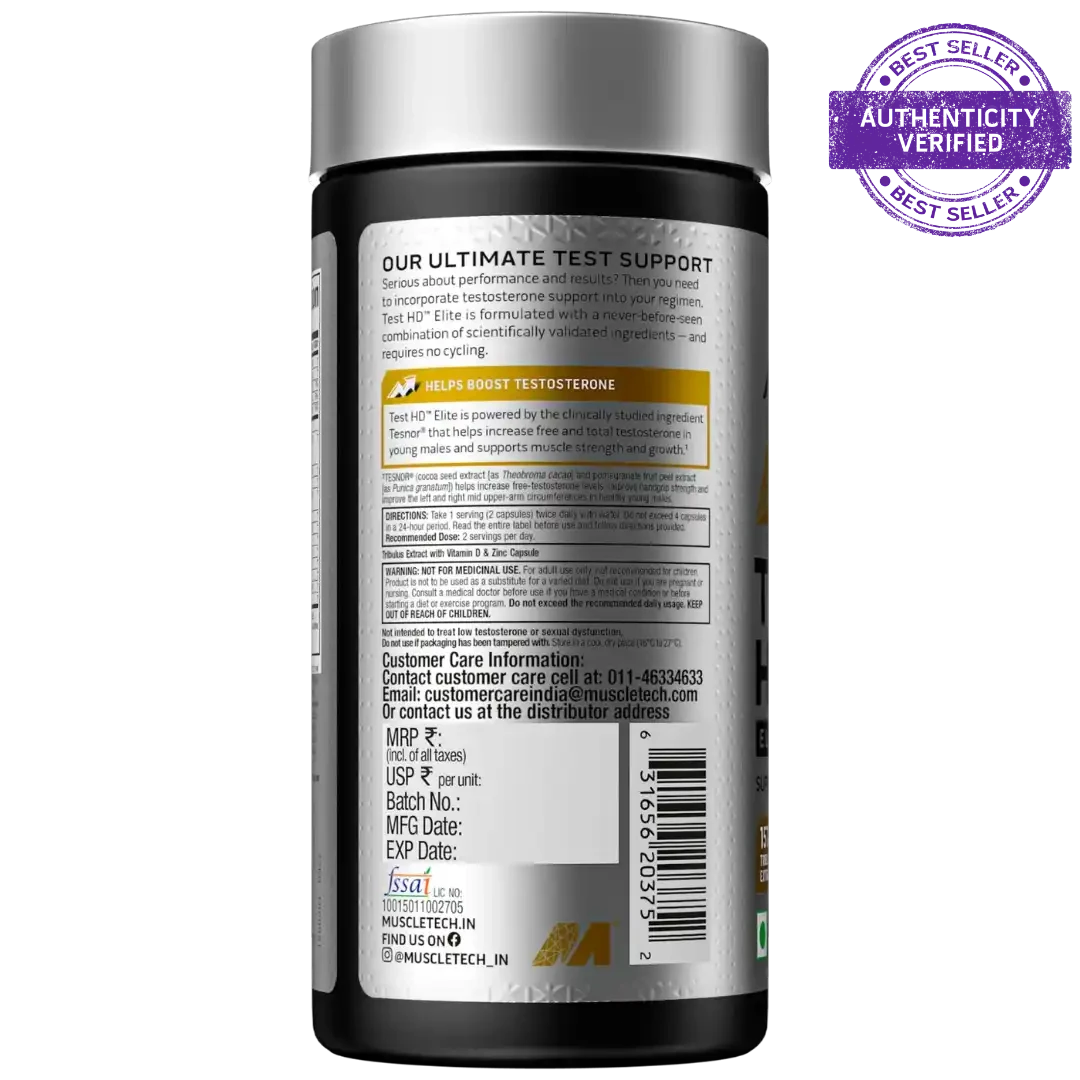 MuscleTech Test HD Elite - Advanced Testosterone Booster