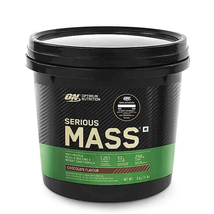 Optimum Nutrition (On) Serious Mass High Protein High Calorie Weight Gainer Powder-5 Kg Vanilla