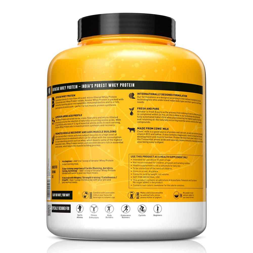 Avvatar Whey Protein | 2 Kg | Malai Kulfi Flavour