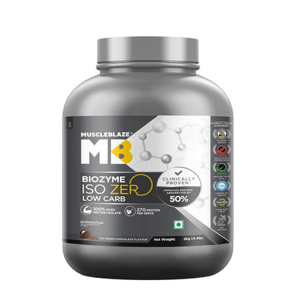 MuscleBlaze Biozyme Iso-Zero - Ice Cream Chocolate - 2kg