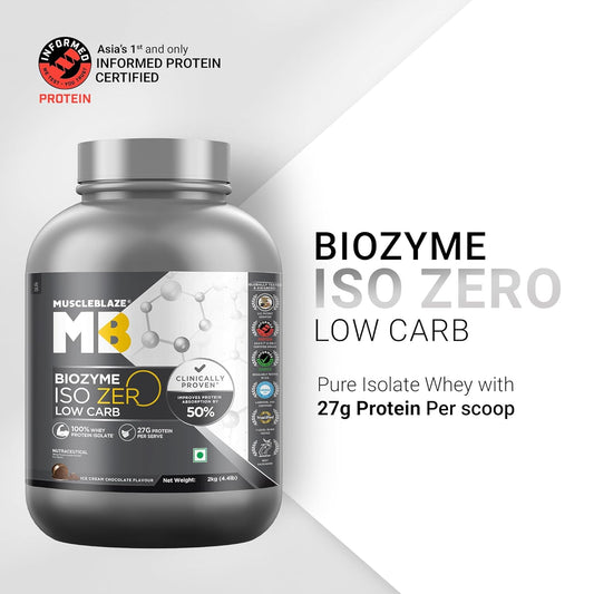 MuscleBlaze Biozyme Iso-Zero - Ice Cream Chocolate - 2kg