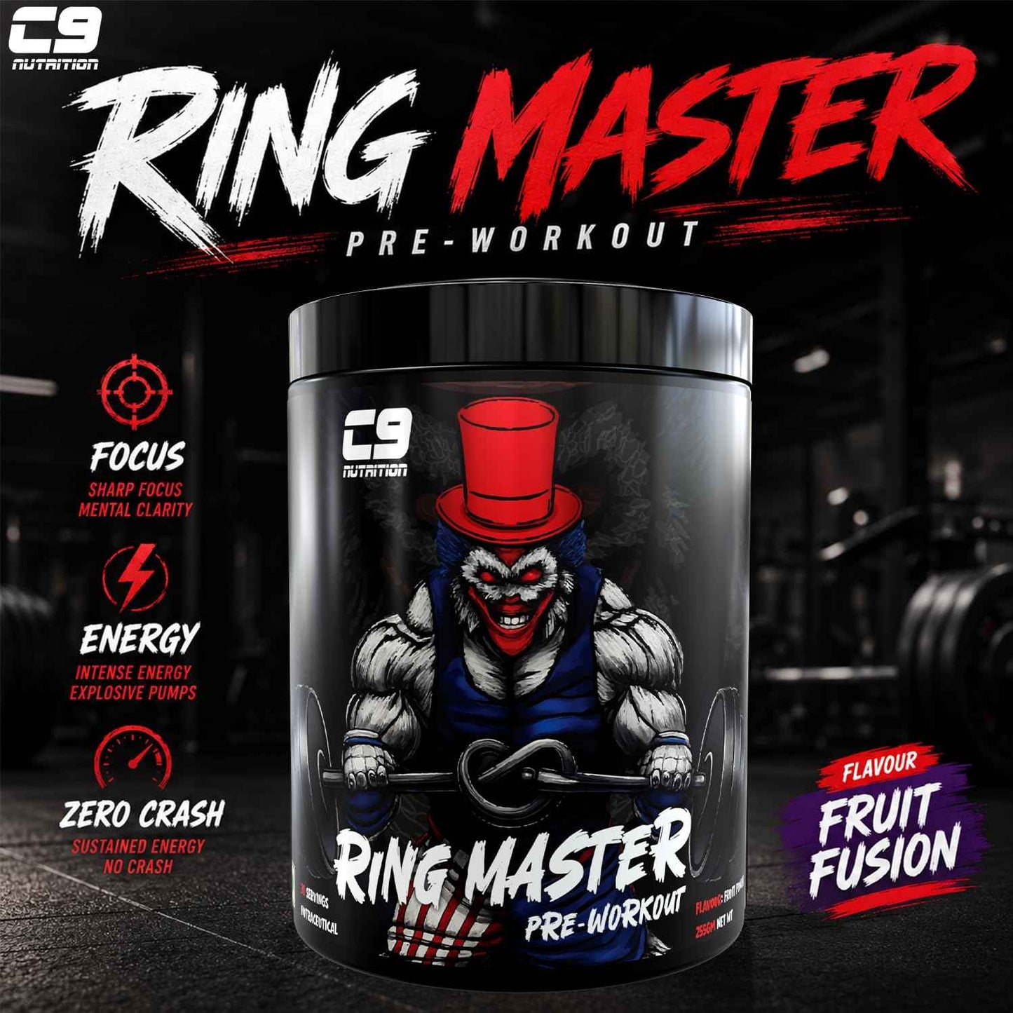 C9 Ring Master Pre-Workout Fruit Fusion 30 Servings