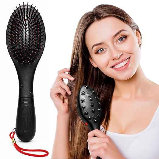 Electric Magnetic Vibrating Massager Comb Hair Brush