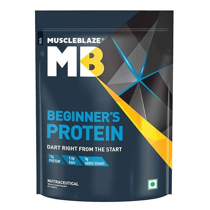 MuscleBlaze Beginner's Whey Protein Powder, Chocolate (1kg)