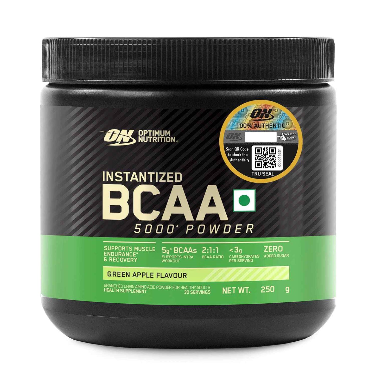 Optimum Nutrition Instantized BCAA 5000 Powder Green Apple 250g