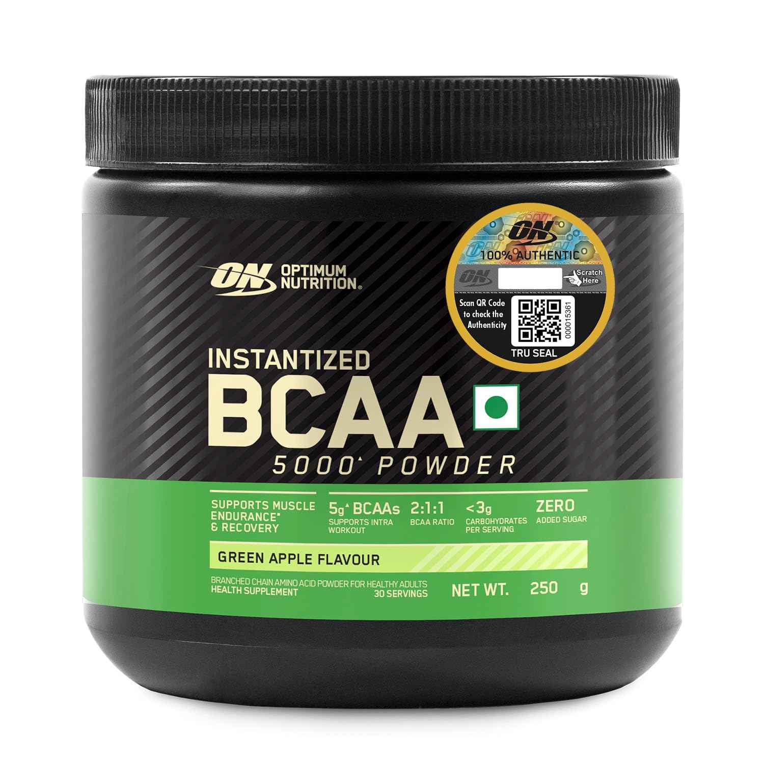 Optimum Nutrition Instantized BCAA 5000 Powder Green Apple 250g