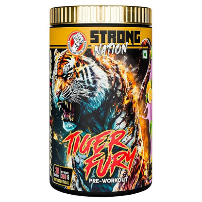 Strong Nation Tiger Fury Pre Workout Powder - Pink Lemonade 360g
