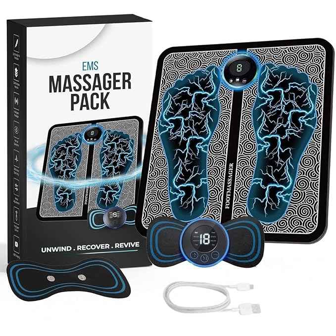 EMS Feet Massage, Foot Massager for Blood Circulation