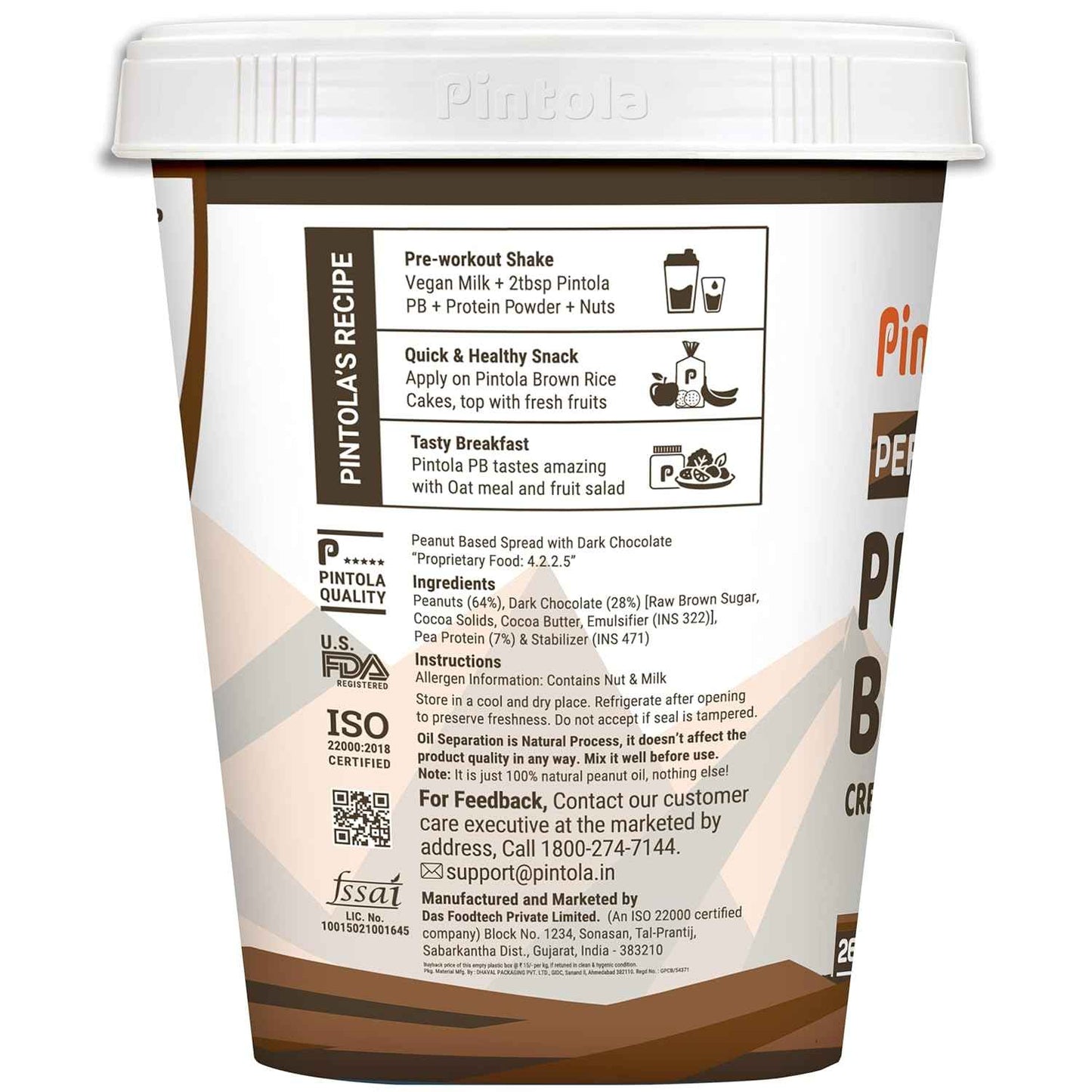 Pintola Dark Chocolate Performance Series Peanut Butter (Crunchy) - 1kg