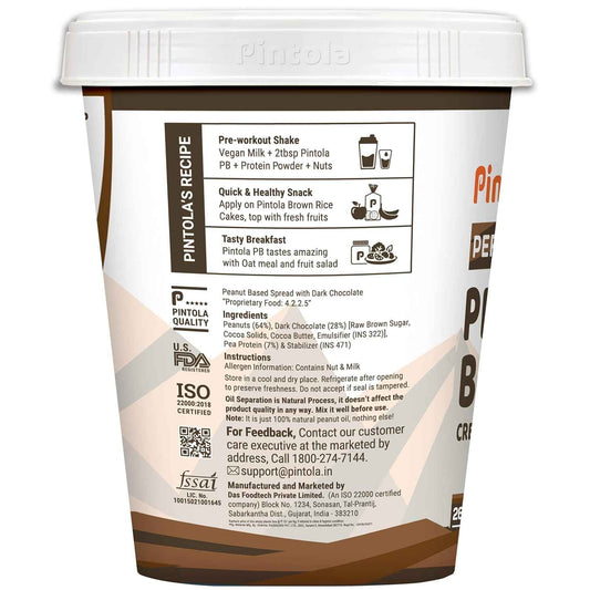 Pintola Dark Chocolate Performance Series Peanut Butter (Crunchy) - 1kg