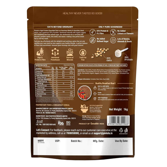 Pintola High Protein Chocolate Oats