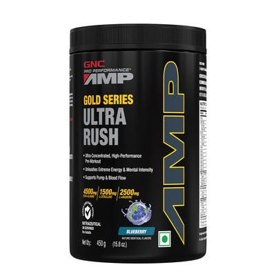 GNC Pro Performance AMP Gold Series Ultra Rush- Blue Berry