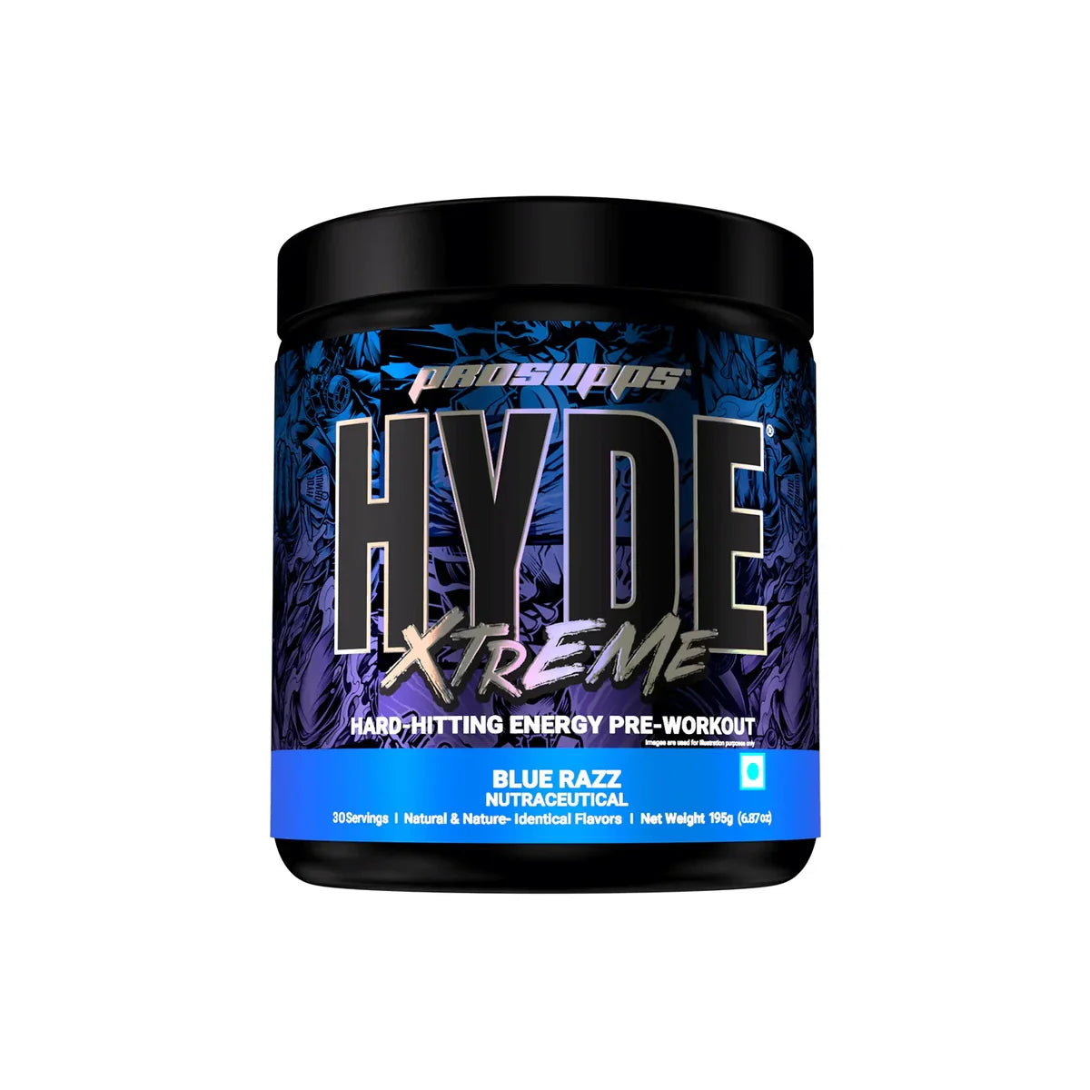 ProSupps Hyde Xtreme Pre-Workout - Blue Razz (30 Servings)