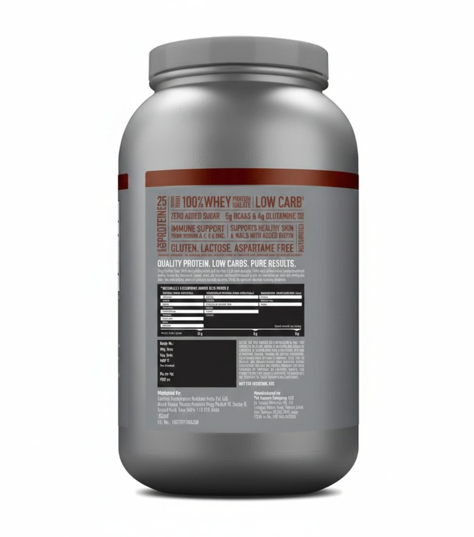 Isopure Whey Protein Isolate Powder - 1kg | Dutch Chocolate