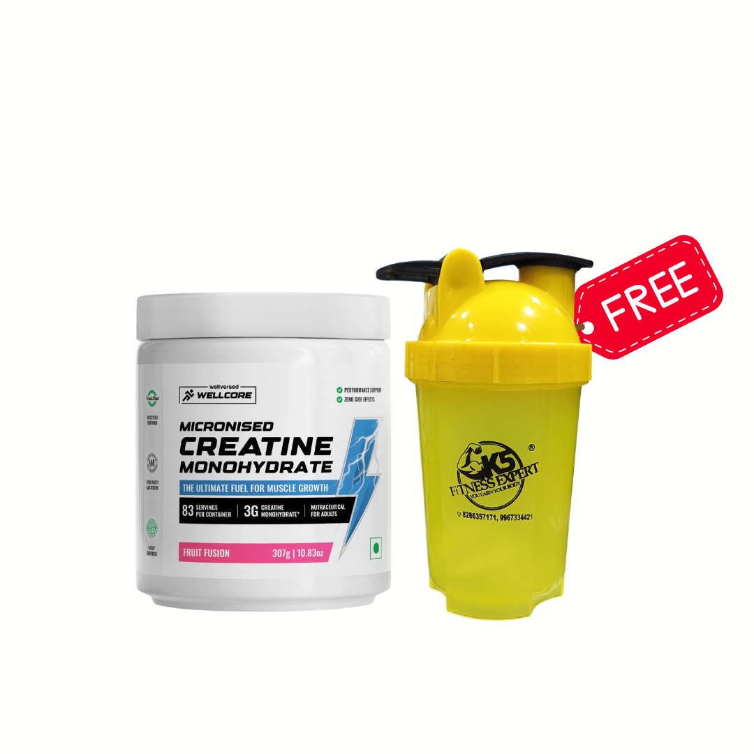 Wellcore - Pure Micronised Creatine Monohydrate Fruit Fusion - Shaker Free - Protein Guru1