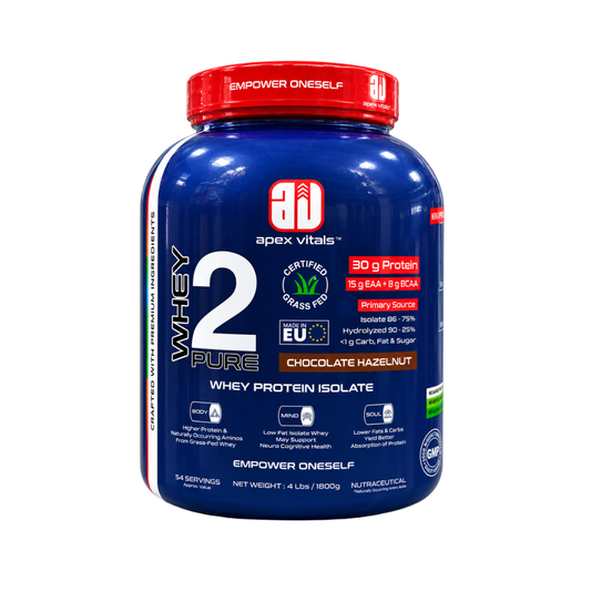 Apex Vitals Whey 2 Pure Isolate - Chocolate Hazelnut 4lbs