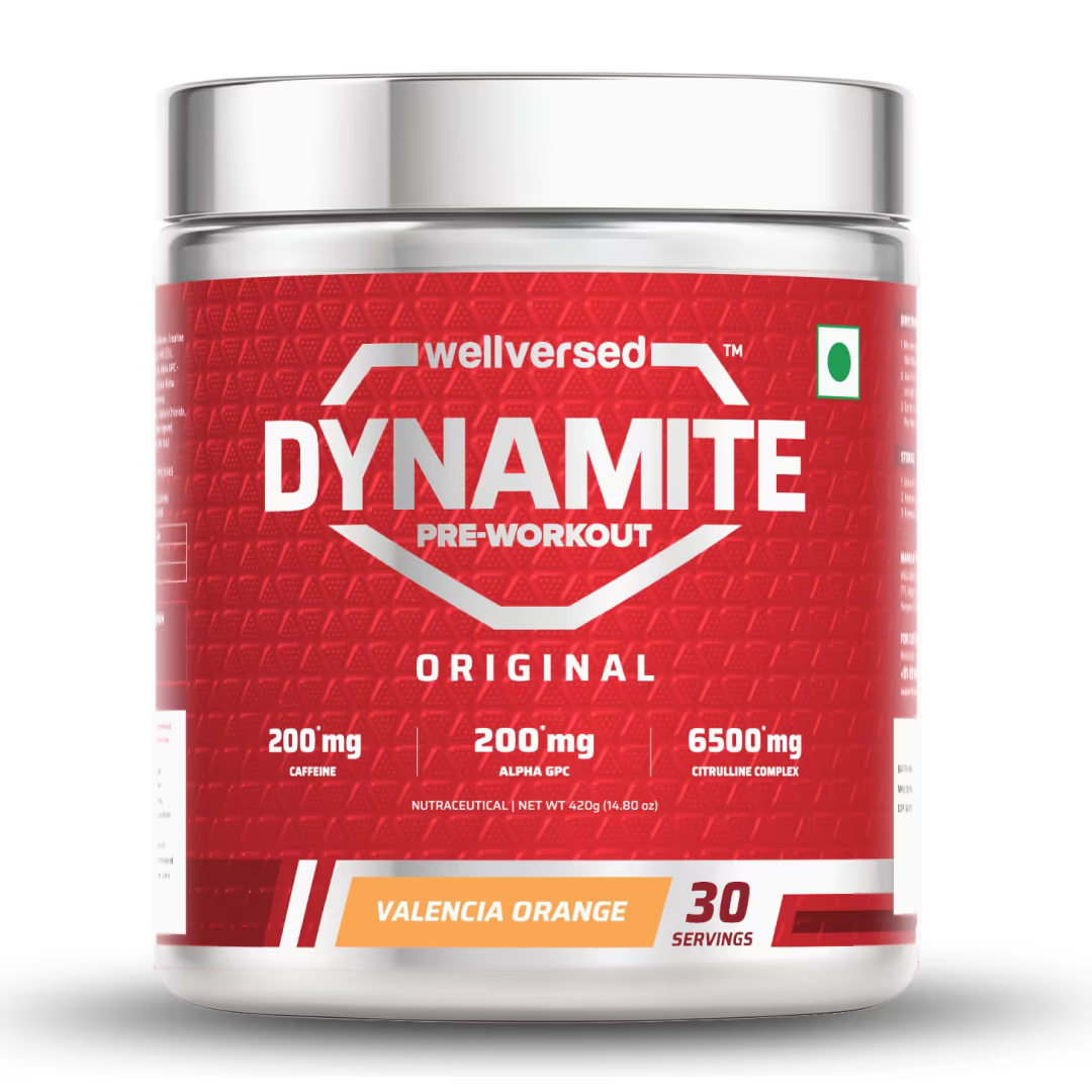 Dynamite Pre-Workout | Valencia Orange - (420g, 30 Servings) - Protein Guru1