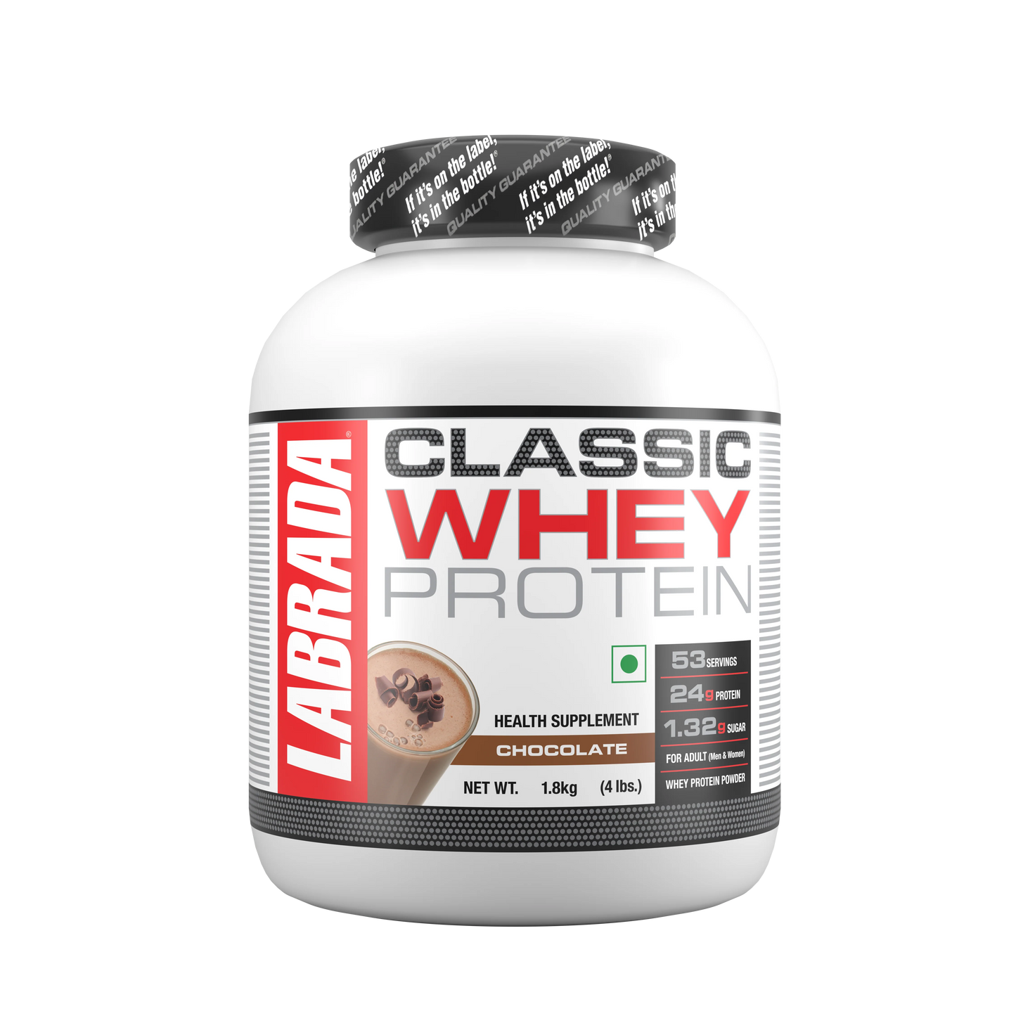 Labrada Classic Whey Protein 1.8kg (4 lbs) - Chocolate | 24g Protein