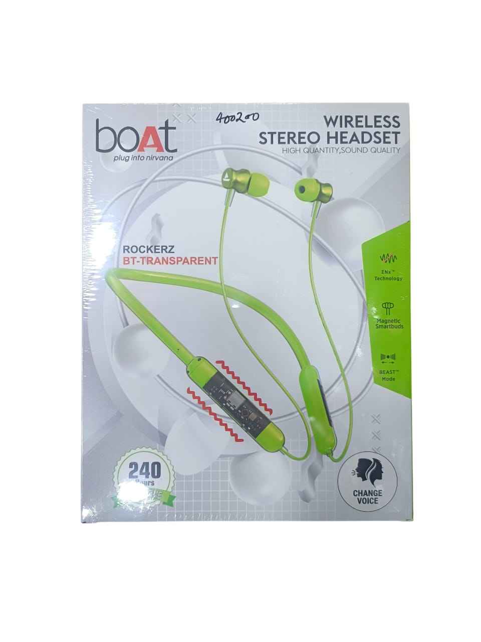 boAt Rockerz BT-Transparent wireless stereo headse
