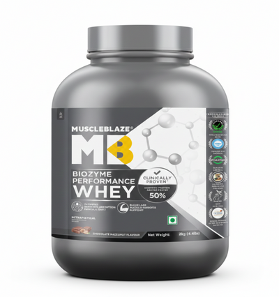 MuscleBlaze Biozyme Performance Whey | 2Kg | Chocolate Hazelnut