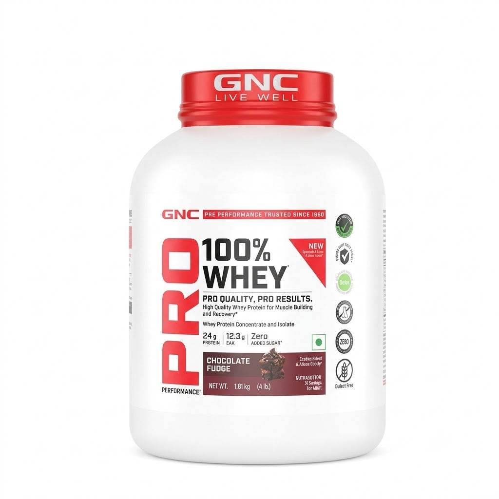 GNC Pro Performance Whey Protein 1.81 kg (4 lb) – Chocolate Fudge