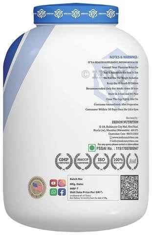 Zedon Nutrition 100% Premium Whey Protein 2Kg