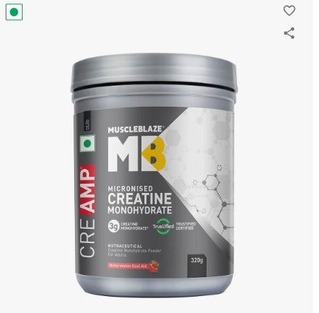 MuscleBlaze MB CRE AMP Creatine | Watermelon Kool Aid-83 Serving