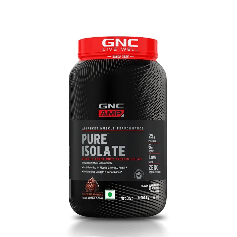 GNC AMP Pure Isolate ( Low / Zero Carb) Chocolate Frosting 1kg