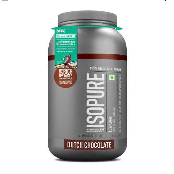 Isopure Whey Protein Isolate Powder - 1kg | Dutch Chocolate