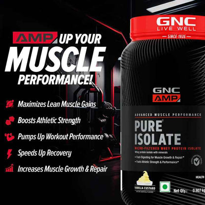 GNC AMP Pure Isolate ( Low / Zero Carb) Chocolate Frosting 2Kg